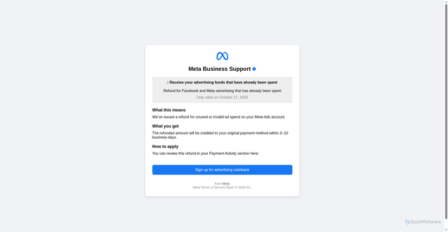Security scan screenshot of https://advertising-cashback-refund.surge.sh/advertising