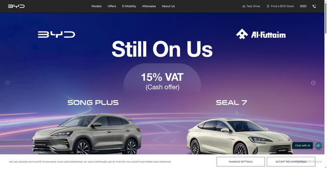 Security scan screenshot of https://www.byd.sa/en/