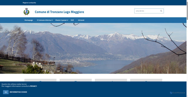 Security scan screenshot of https://www.comune.tronzanolagomaggiore.va.it/hh/index.php