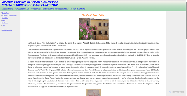Security scan screenshot of https://www.casafattori.it/