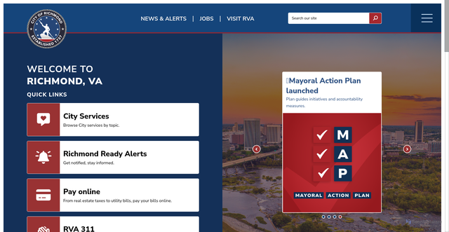 Security scan screenshot of https://rva.gov/