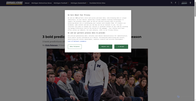 Security scan screenshot of https://gbmwolverine.com/3-bold-predictions-for-2025-26-michigan-basketball-season