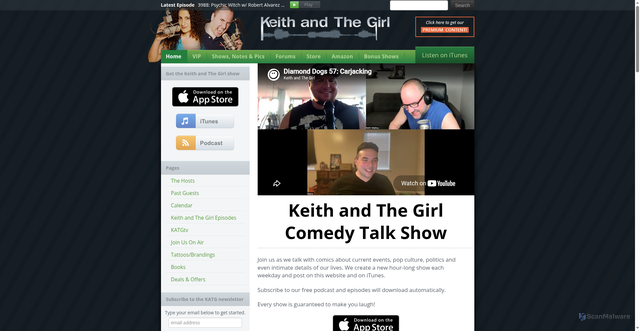 Security scan screenshot of https://keithandthegirl.com