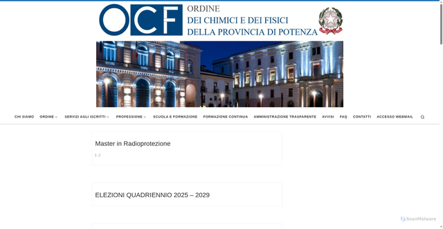 Security scan screenshot of https://www.chimicipotenza.it/