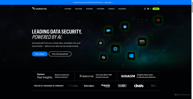 Security scan screenshot of https://auth-us-dc06.api.varonis.io