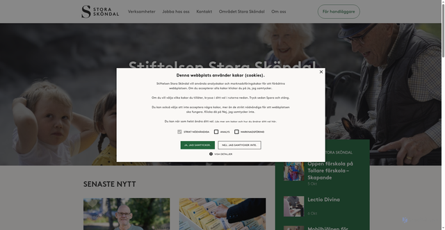 Security scan screenshot of https://stora-skondal.se