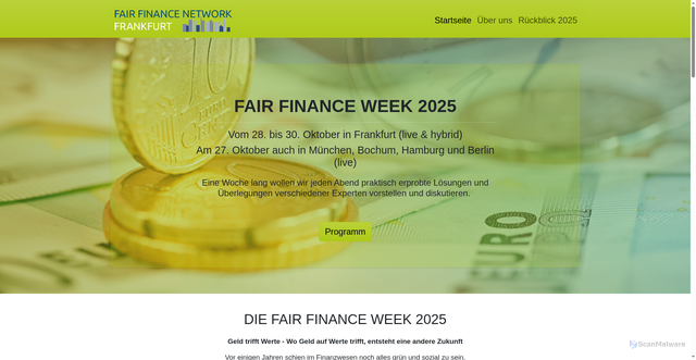 Security scan screenshot of https://fair-finance-frankfurt.de