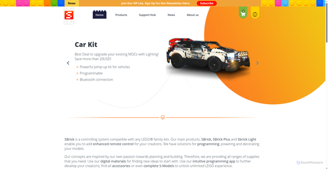 Security scan screenshot of https://sbrick.com/