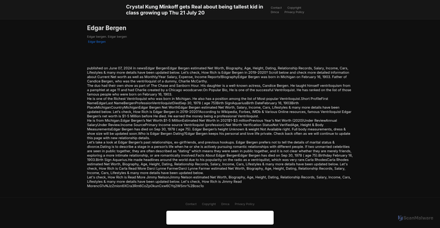 Security scan screenshot of https://roommateratinghugo-xa285gtyfr.edgeone.app/20676-edgar-bergen.html