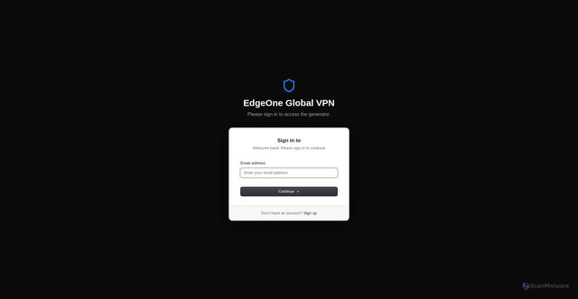 Security scan screenshot of https://vpn-eo-mu7xux0ut7.edgeone.dev/