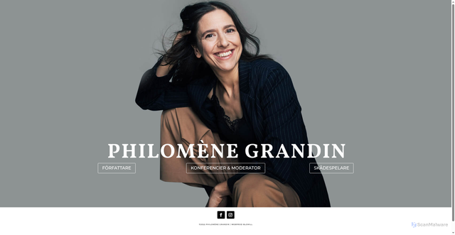 Security scan screenshot of https://philomenegrandin.se