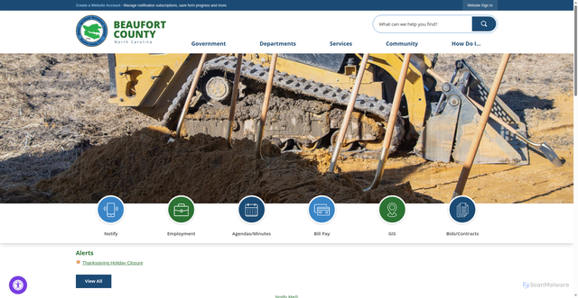 Security scan screenshot of https://beaufortcountync.gov/