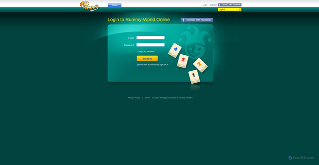 Security scan screenshot of https://rummy-world.com