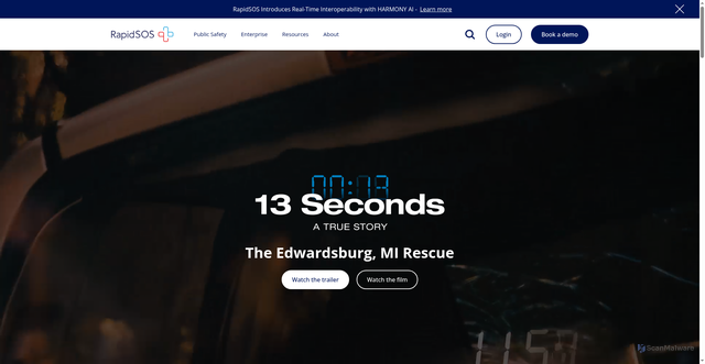 Security scan screenshot of https://rapidsos.com