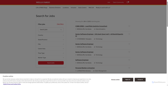 Security scan screenshot of https://www.wellsfargojobs.com/en/jobs/