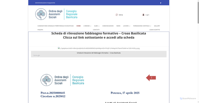 Security scan screenshot of https://www.croasbas.it/