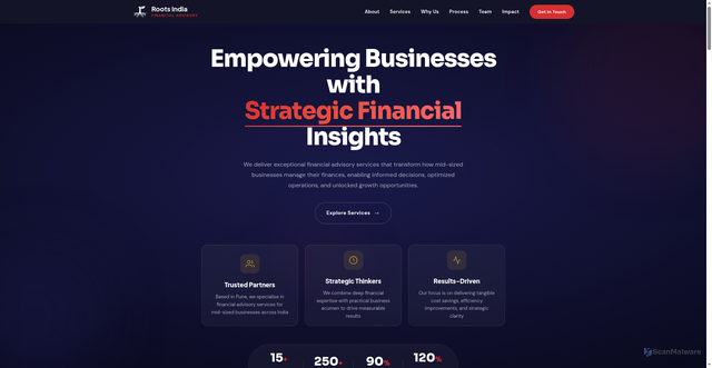 Security scan screenshot of http://rootsindiafa.com/