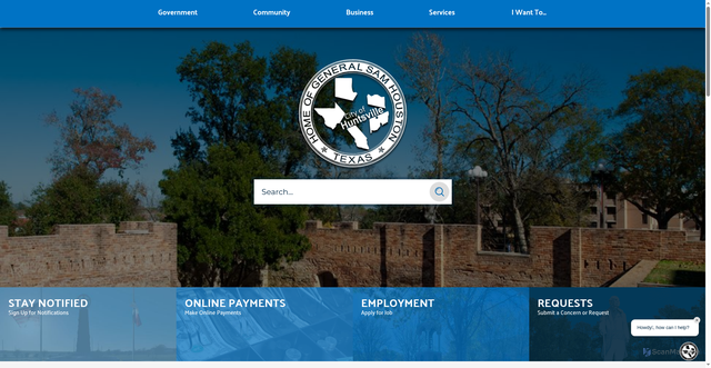 Security scan screenshot of https://huntsvilletx.gov/