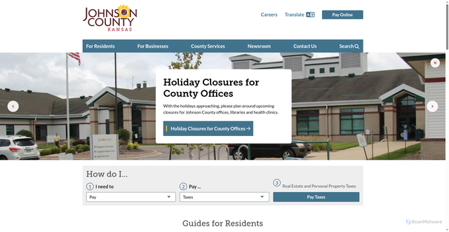 Security scan screenshot of https://www.jocogov.org/