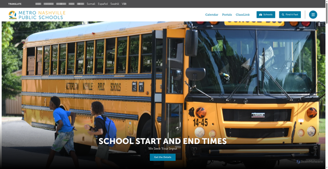Security scan screenshot of https://www.mnps.org/
