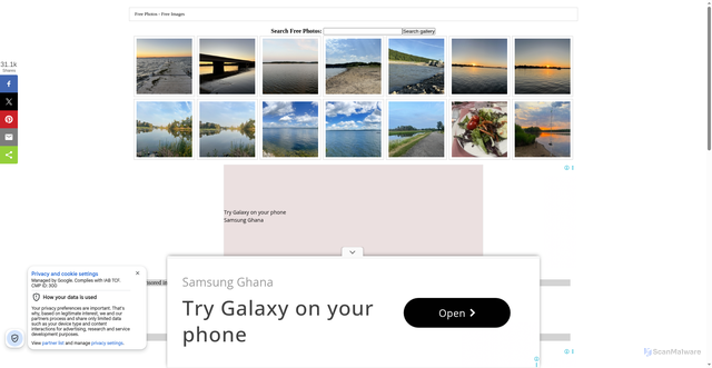 Security scan screenshot of https://www.goodfreephotos.com