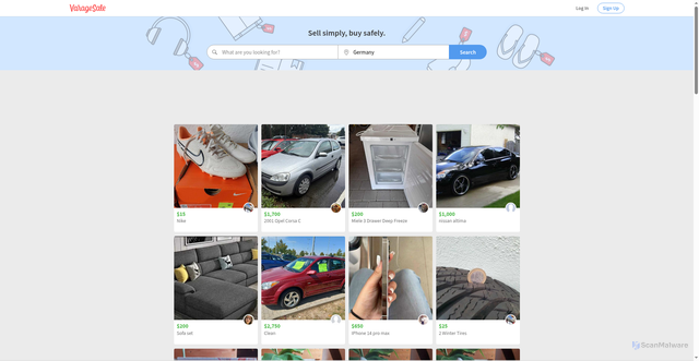Security scan screenshot of https://images.varagesale.com