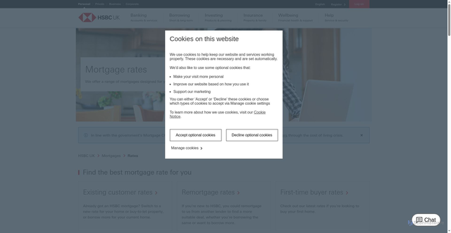 Security scan screenshot of https://www.hsbc.co.uk/mortgages/our-rates/