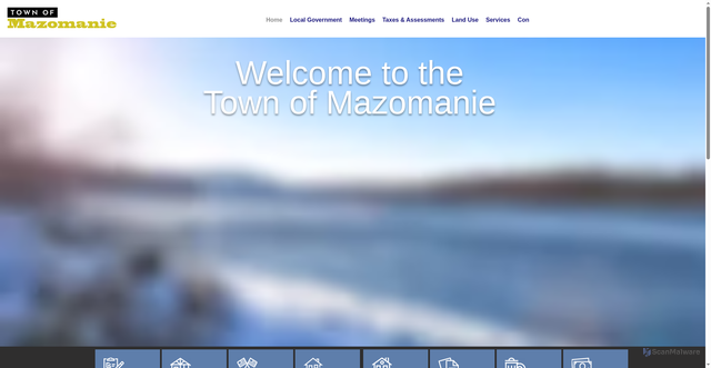 Security scan screenshot of https://www.townofmazomaniewi.gov/
