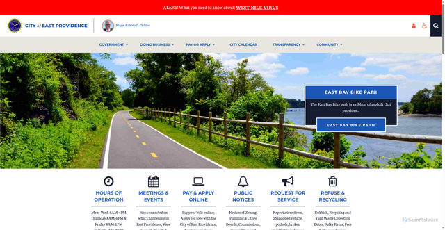 Security scan screenshot of https://eastprovidenceri.gov/