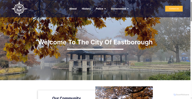 Security scan screenshot of https://www.eastborough-ks.gov/