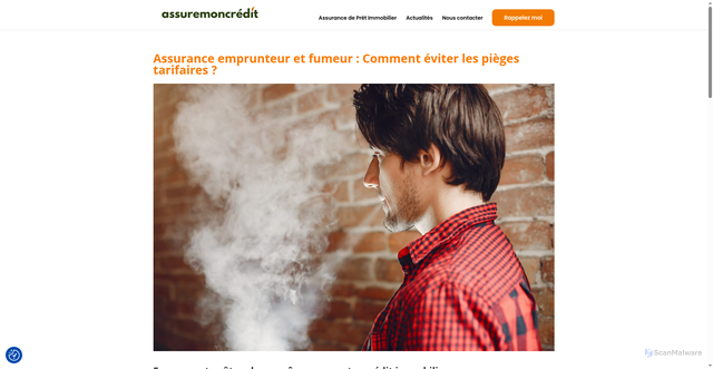 Security scan screenshot of https://assuremoncredit.fr/assurance-emprunteur-et-fumeur-comment-eviter-les-pieges-tarifaires/