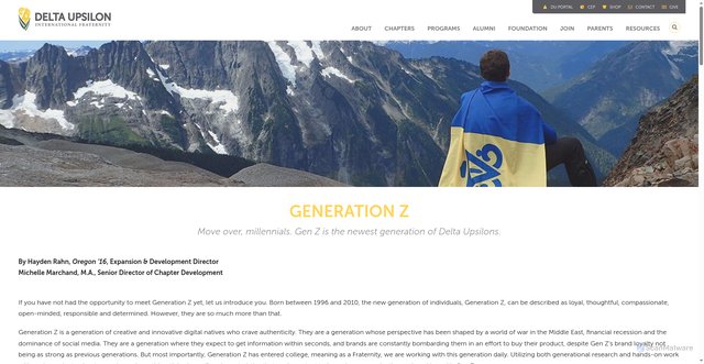 Security scan screenshot of https://www.deltau.org/generation-z