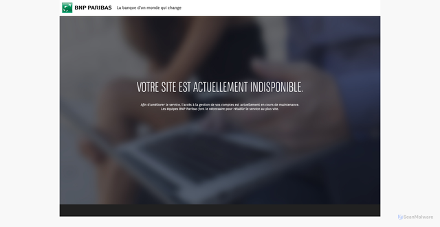 Security scan screenshot of https://connexion.banqueentreprise.bnpparibas