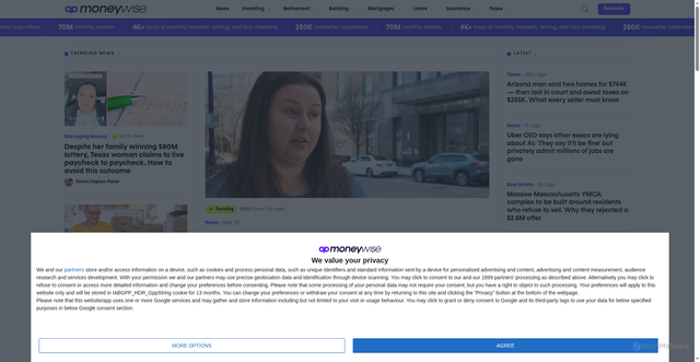Security scan screenshot of https://moneywise.com