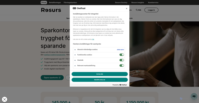 Security scan screenshot of https://www.resursbank.se/sparkonto?utm_source=partner&utm_medium=referral&utm_content=&utm_campaign=se_partner____46171__elskling
