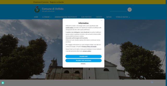 Security scan screenshot of https://www.comune.voltido.cr.it