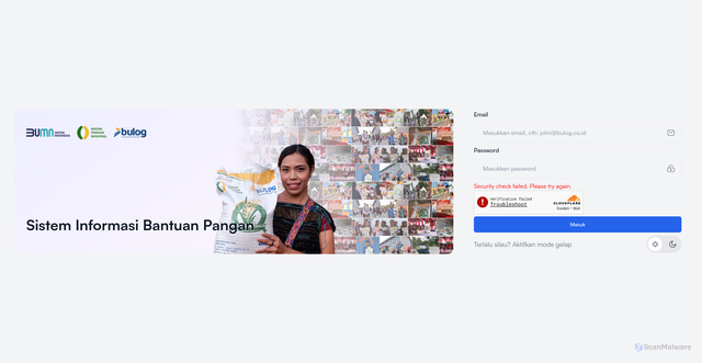 Security scan screenshot of https://banpang.bulog.co.id