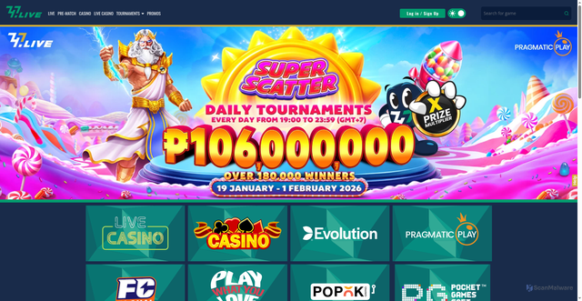 Security scan screenshot of https://www.747-2.live