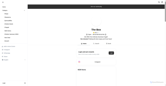 Security scan screenshot of https://box250.com/