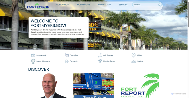 Security scan screenshot of https://fortmyers.gov/