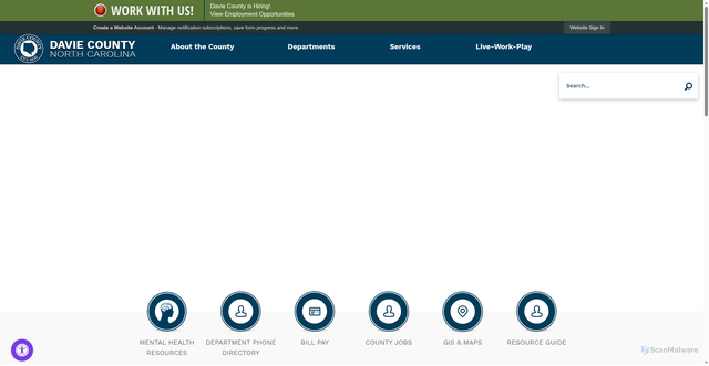 Security scan screenshot of https://www.daviecountync.gov/