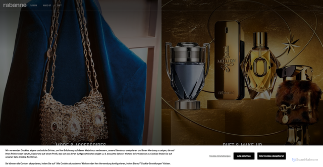 Security scan screenshot of https://rabanne.com