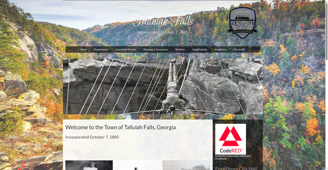 Security scan screenshot of https://www.tallulahfallsga.gov/