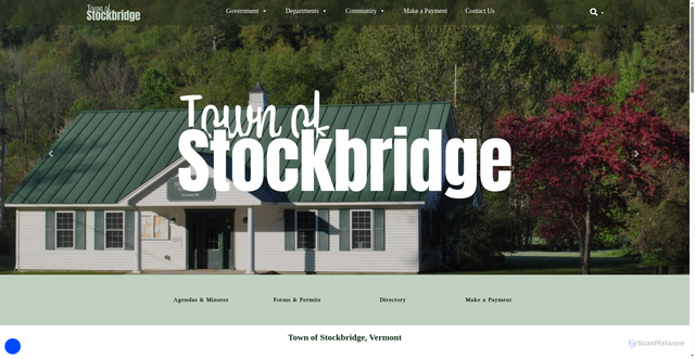 Security scan screenshot of https://stockbridgevt.gov/