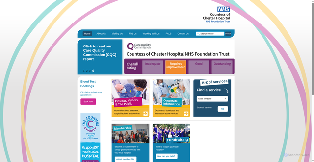 Security scan screenshot of https://www.coch.nhs.uk/