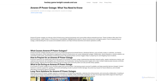 Security scan screenshot of https://pikselfocusspot-dp234mve1d88.edgeone.app/ameren-ip-power-outage.html