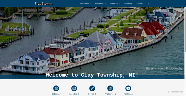Security scan screenshot of https://claytwpmi.gov/