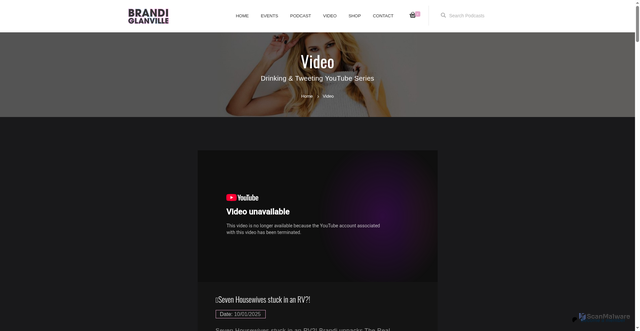 Security scan screenshot of https://www.brandiglanville.com/videos