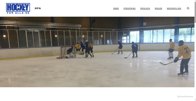Security scan screenshot of https://hockeyforalla.se