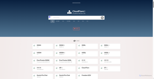 Security scan screenshot of https://cf.ssssh.workers.dev/